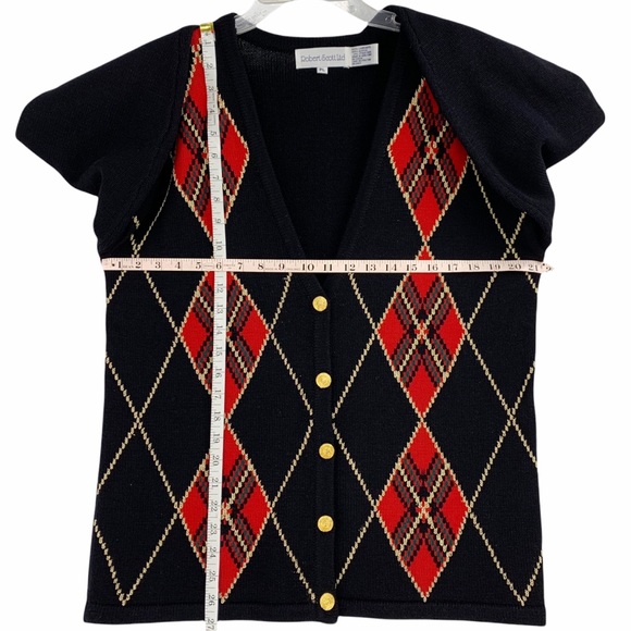 Vintage Argyle Cardigan Sweater by Robert Scott Ltd. - Picture 9 of 9